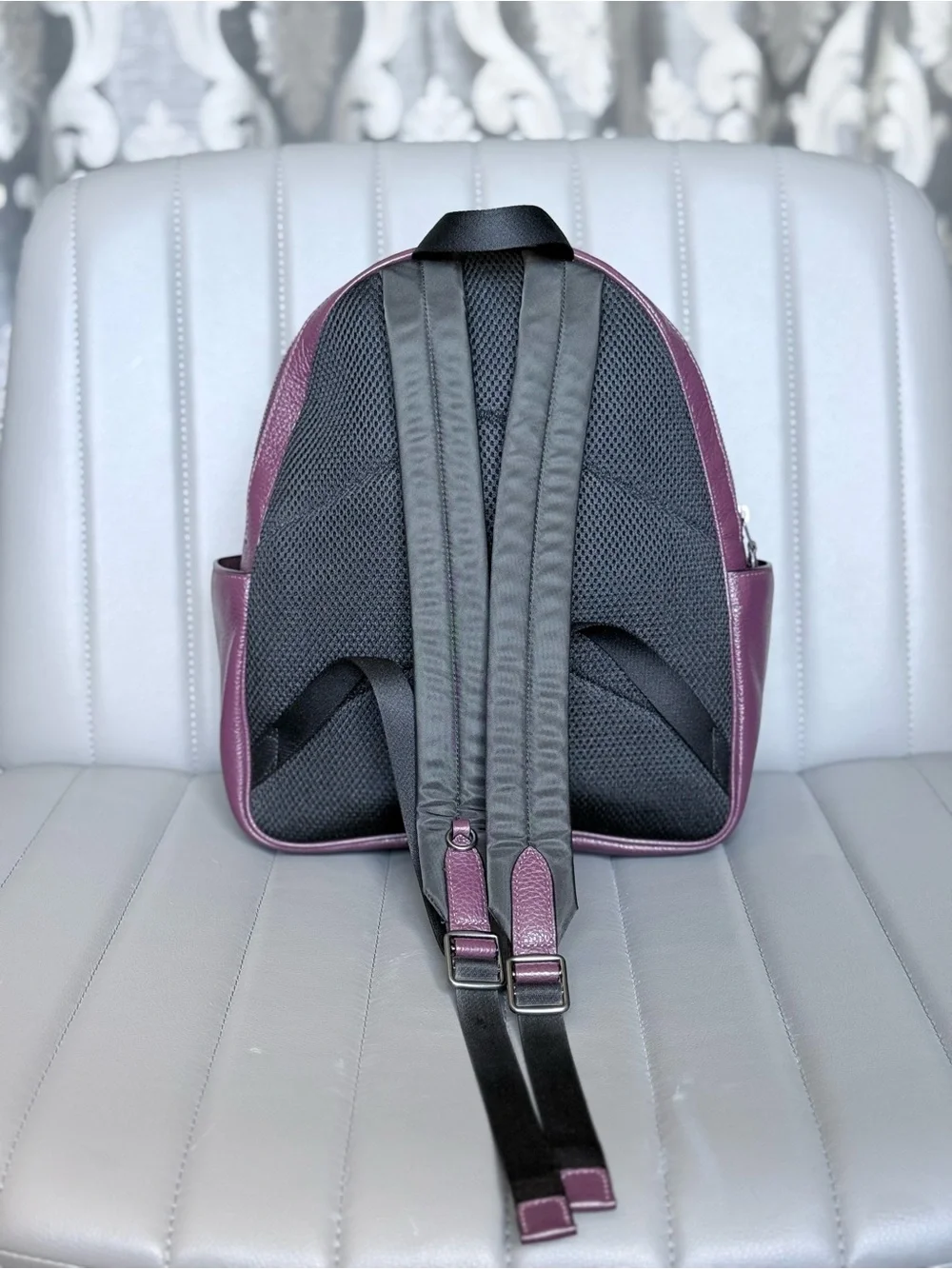 Coach NWOT Court Full Size Leather Backpack in Purple